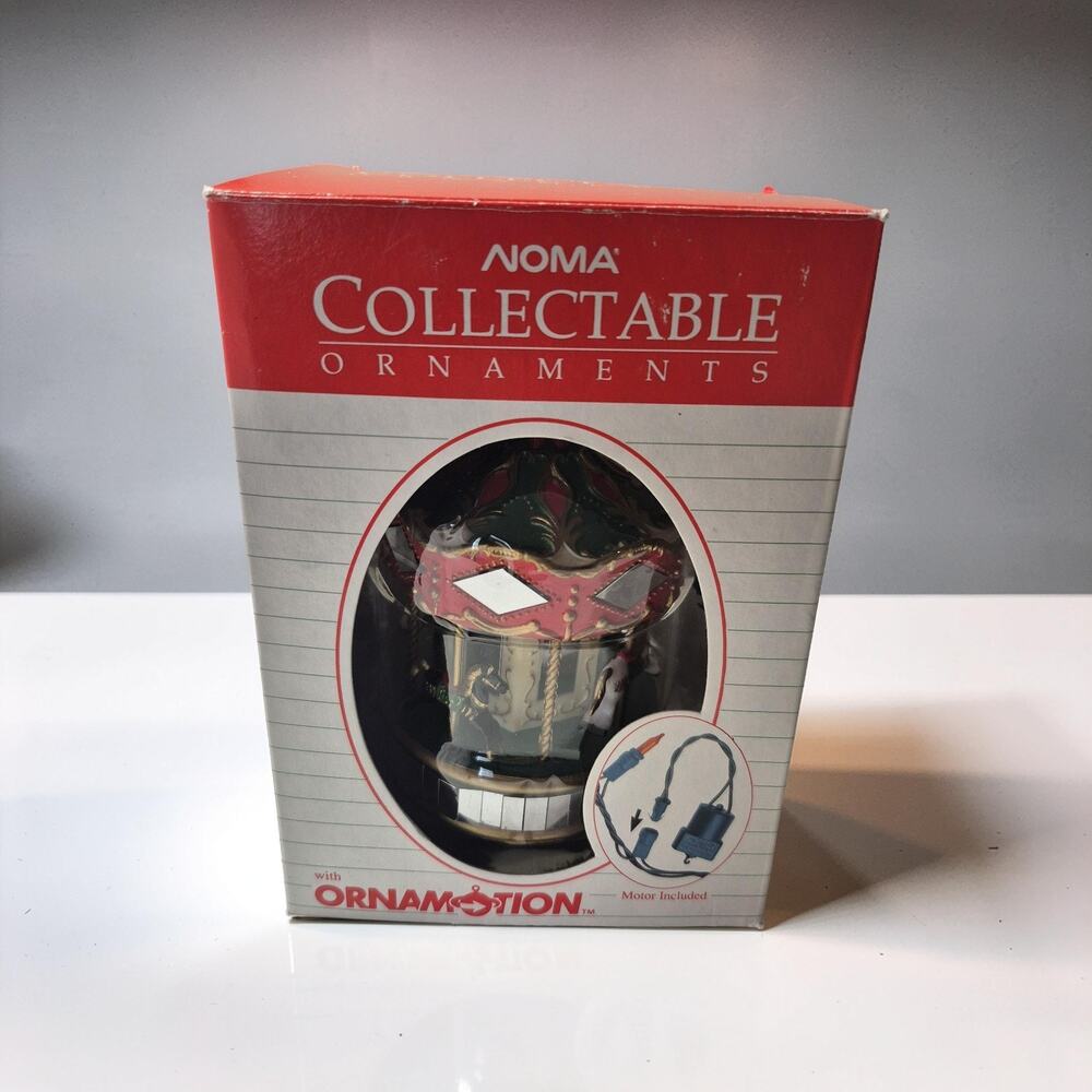 VTG Noma Ornamotion Collectable 1989 Ornament Carousel Horse w/motor & Box READ